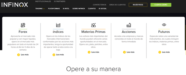 Que puede operar en Infinox